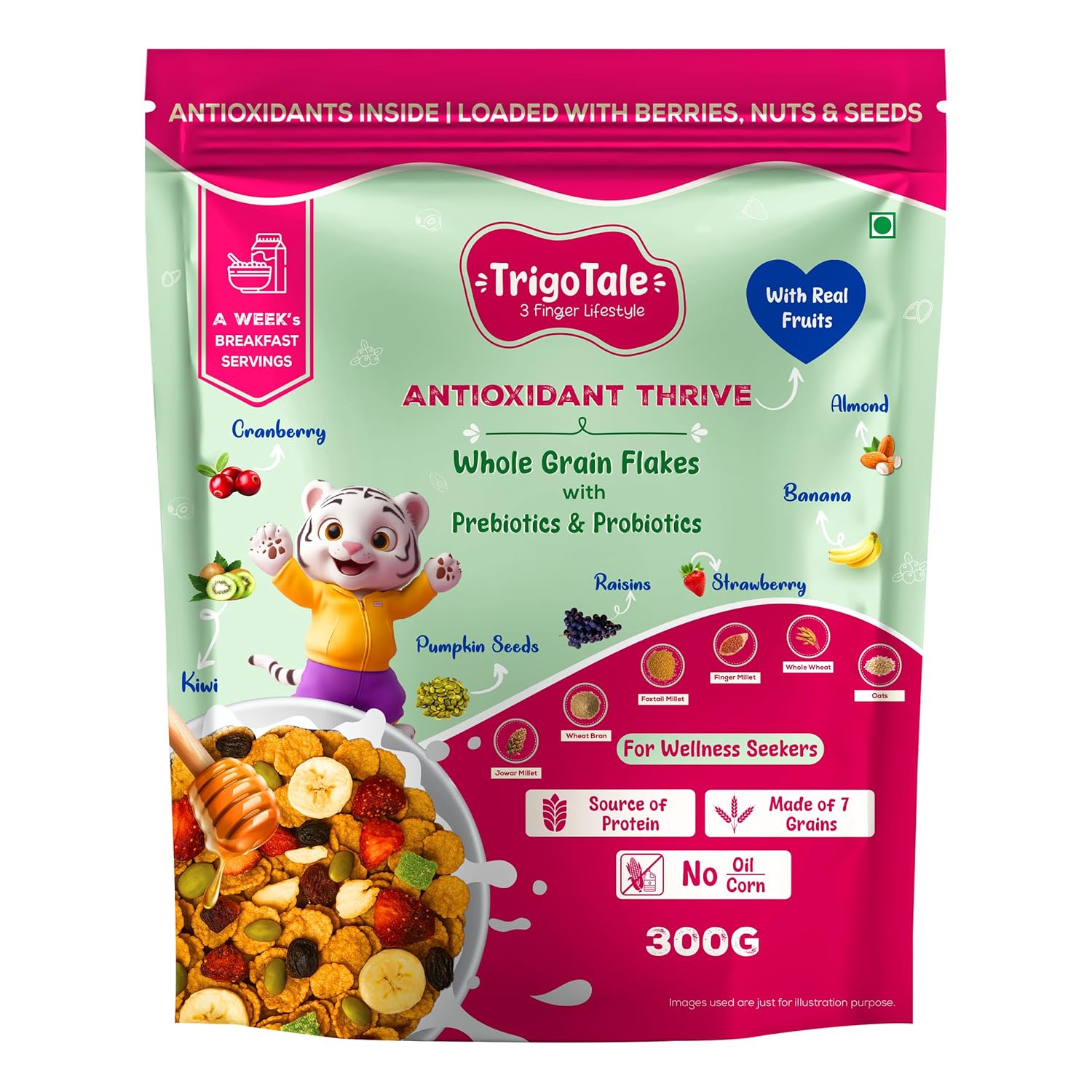 TrigoTale Antioxidant Thrive whole grain flakes