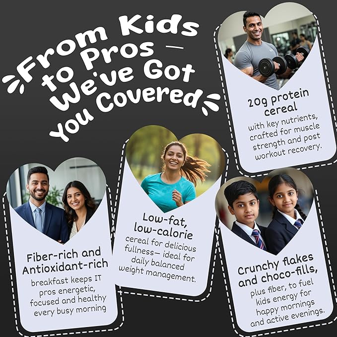 TrigoTale 3 Protein Power + Fiber Fuel + Antioxidant Thrive | 40g x 5 Trial Pack | Breakfast Cereals | Balanced Diet For Gym Goers | With Grains, Fruits, Nuts & Seeds | Pre & Probiotics | Honey Inside - Image 3